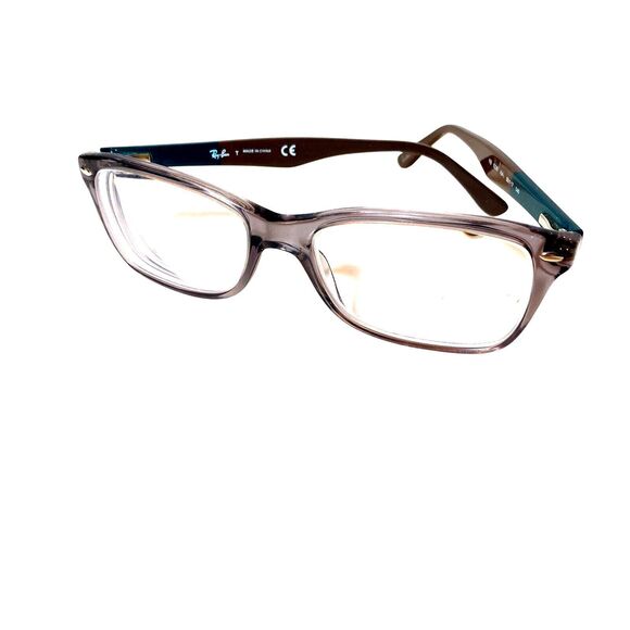 RAY-BAN RB5228 GreyPurple Eyeglasses Full Rim Rectangular 55-17 Frame Only +Case - Picture 2 of 9
